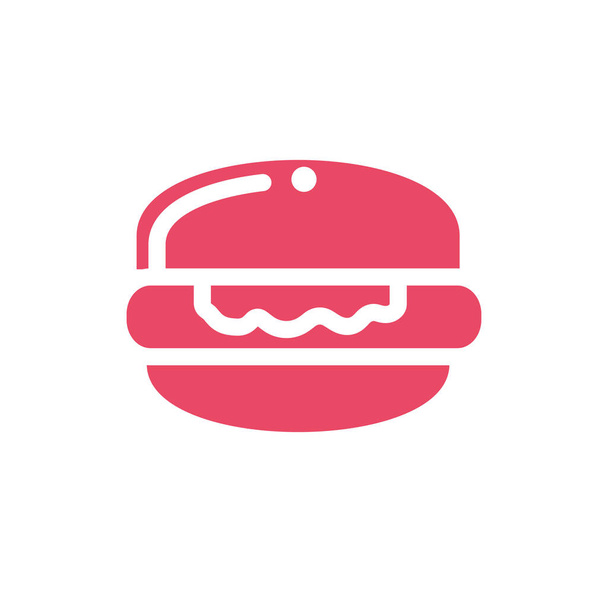 delicious and delicious hamburger on white background - Vector, Image