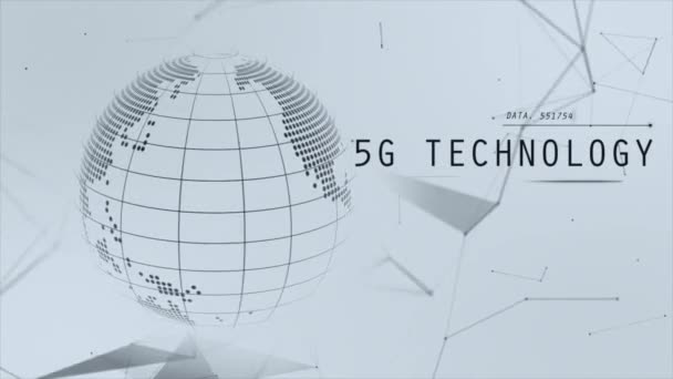 Digitale aarde, Ai-technologie, 5g netwerk, Fintech, veel, en geavanceerde technologie. - Video