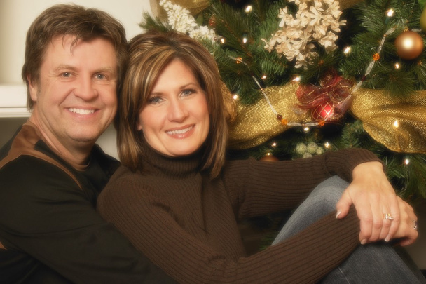 Portrait Of A Couple At Christmas - Foto, Imagem