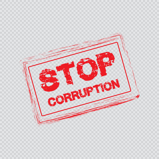 Stamp For International Anti-Corruption Day with transparent background. - Vector, Image