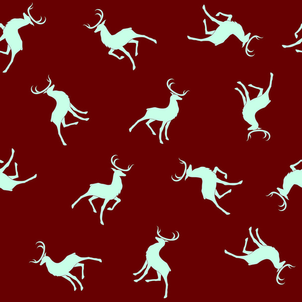 Boże Narodzenie płynne tło z zestawem majestatycznych jelenie - Wektor, obraz