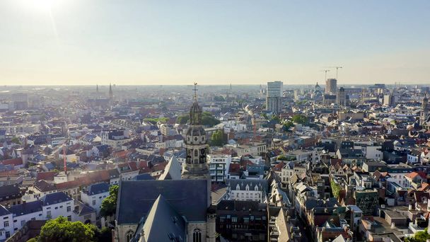 Antwerp, Belgium. St. Paul s Cathedral (Sint-Pauluskerk), Aerial View  - Фото, изображение