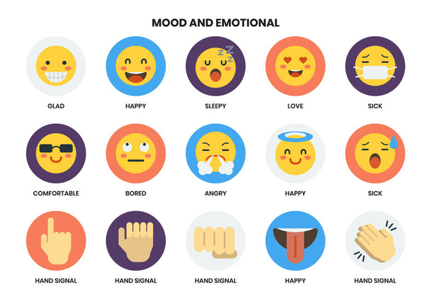 Emotionale Symbole für Business, Marketing, Management - Vektor, Bild