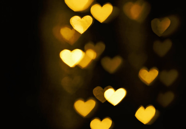 Золоте серце фон боке
 - Фото, зображення