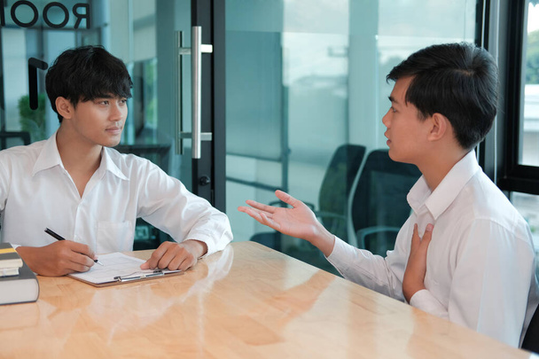 human resource manager interviewing candidate for job vacancy. a - Photo, Image