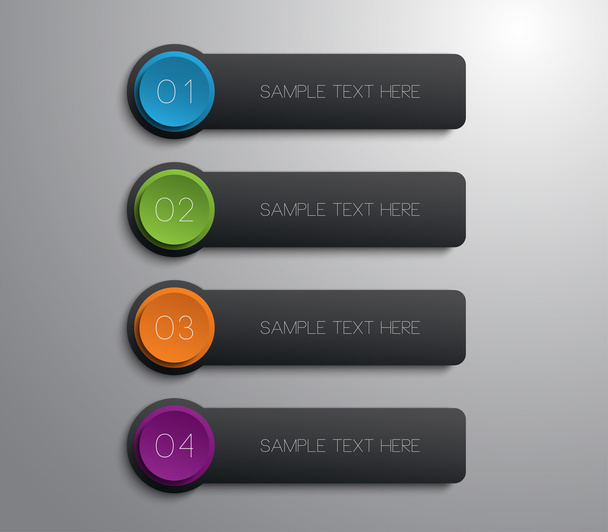 Set of 4 modern banners - Vector, Image