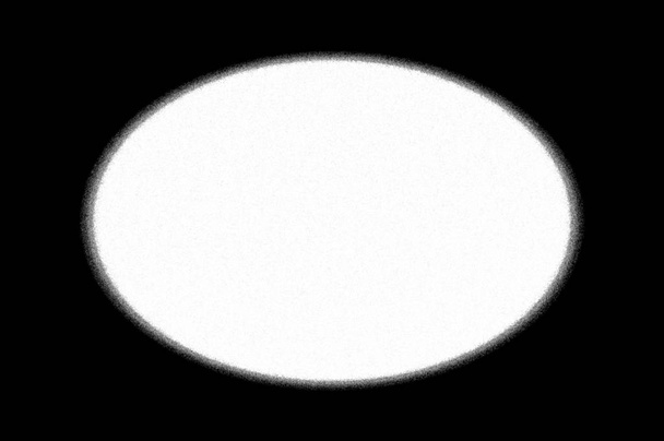 white ellipse isolated and black vignetted frame - Photo, Image