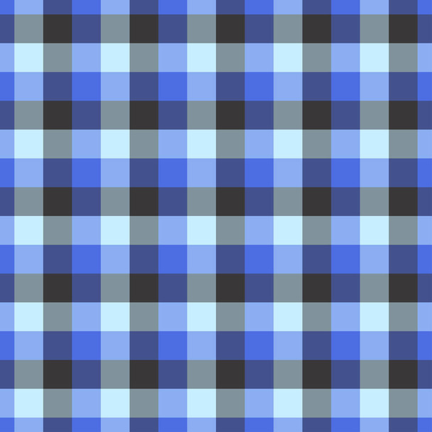 Gingham blue pattern. - Vector, Image