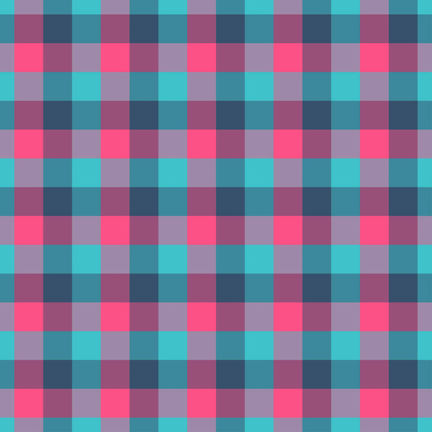 Gingham cyan and red pattern. - Vector, Image
