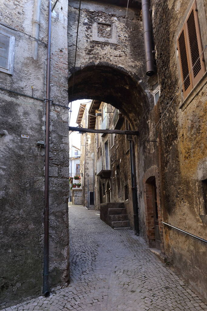 Scanno, Italy - 12 October 2019: The Abruzzese town of Scanno - 写真・画像