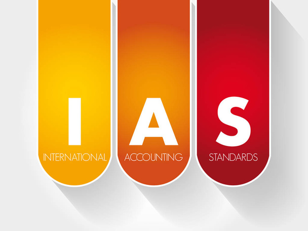 ias - Akronym für internationale Rechnungslegungsstandards - Vektor, Bild