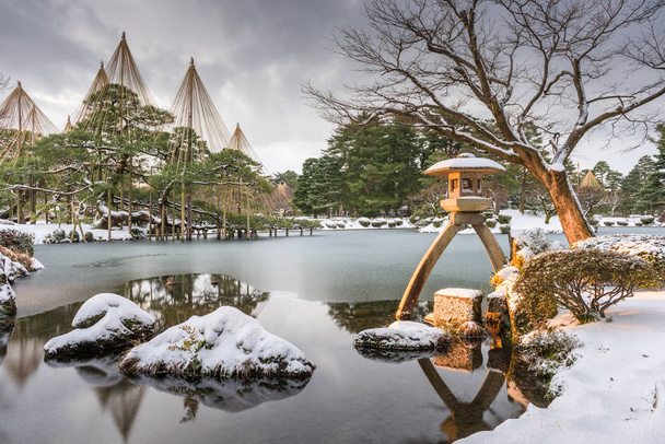Kanazawa, Ishikawa, Japonia zima - Zdjęcie, obraz