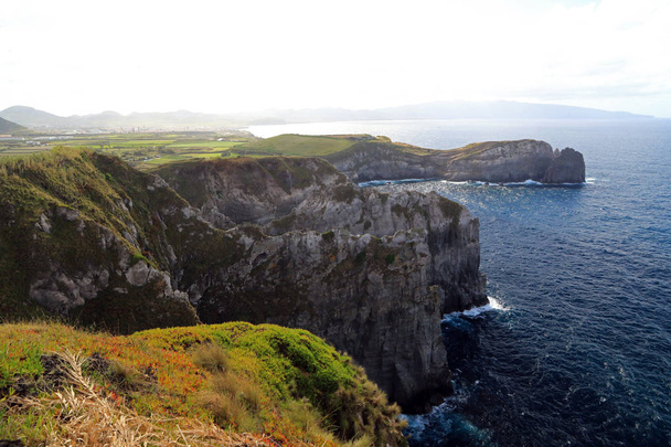 Cliffs, Sao Miguel Island, Azori-szigetek, Portugália  - Fotó, kép