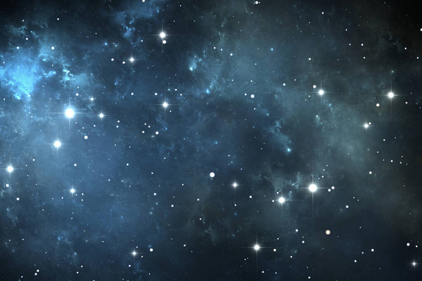 星雲と星の夜空の背景 - 写真・画像