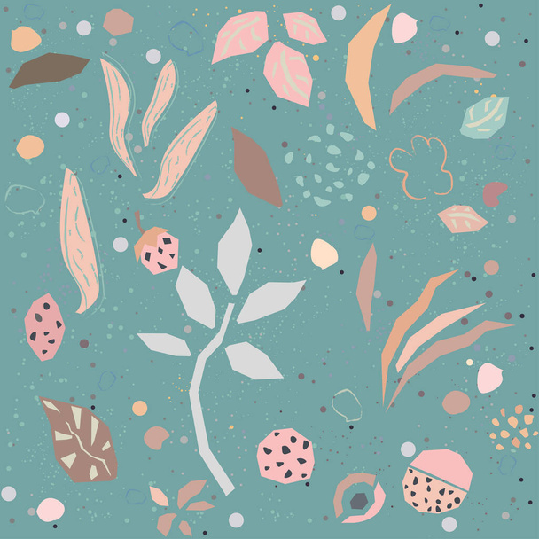 Floral seamless Pattern with berries, Background. Vector illustration  - Vektor, kép