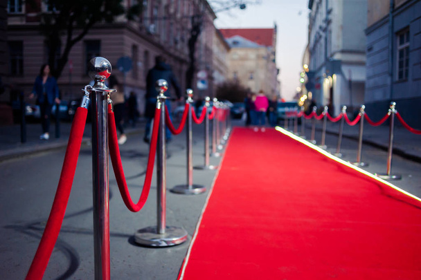 alfombra roja - tradicionalmente se utiliza para marcar la ruta tomada por los jefes de Estado en ocasiones ceremoniales y formales
 - Foto, Imagen