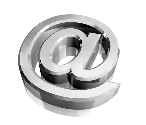 Símbolo de correo en plata (3d
) - Foto, Imagen