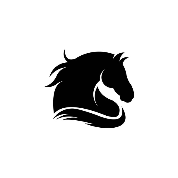 hlava koně, abstraktní, ilustrace, logo, symbol, sport, tým, maskot, hlava, znak, zvíře, divoká - Vektor, obrázek