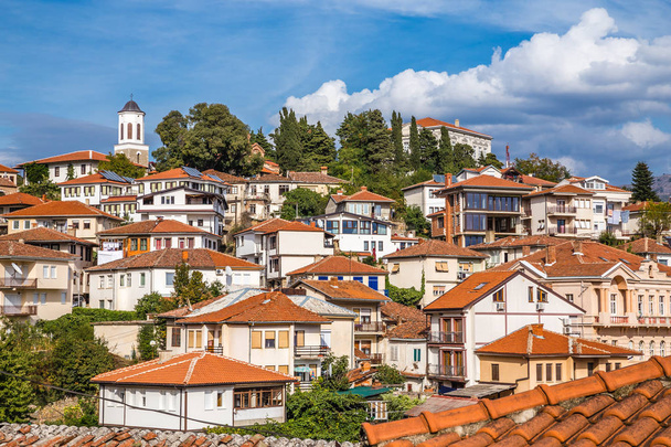 Traditional Houses In Ohrid, Macedonia - 写真・画像