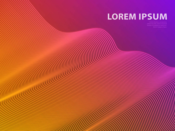 Futuristic Template Design Background. Modern Abstract 3D Line Geometric Halftone Gradients for Presentation, Magazines, Flyers, Placards, Posters, Banners and Business Cards. Vector EPS 10 - Vector, afbeelding