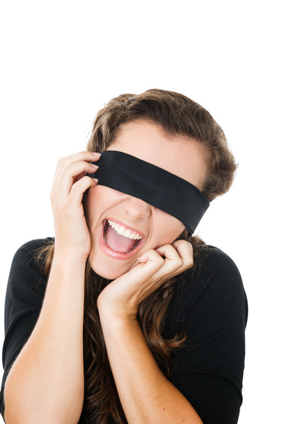 young female with blindfold - Photo, Image