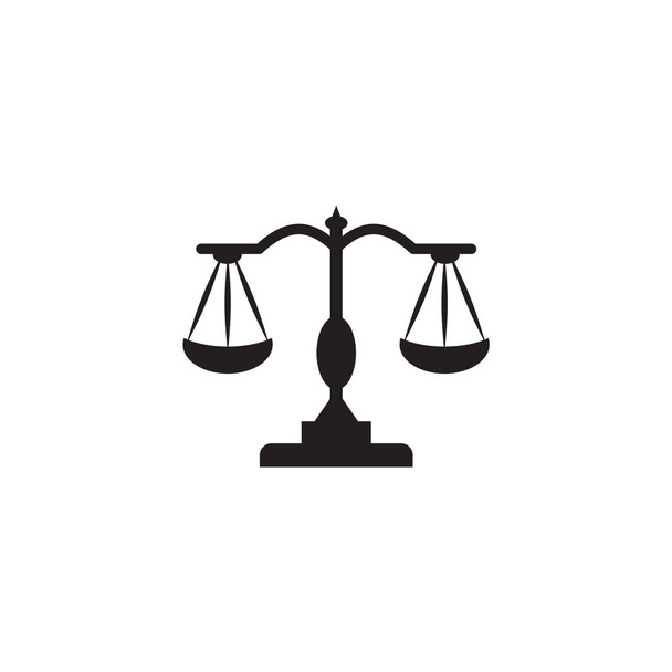 Justiz-Ikone Logo-Design mit Skalenabbildung - Vektor, Bild