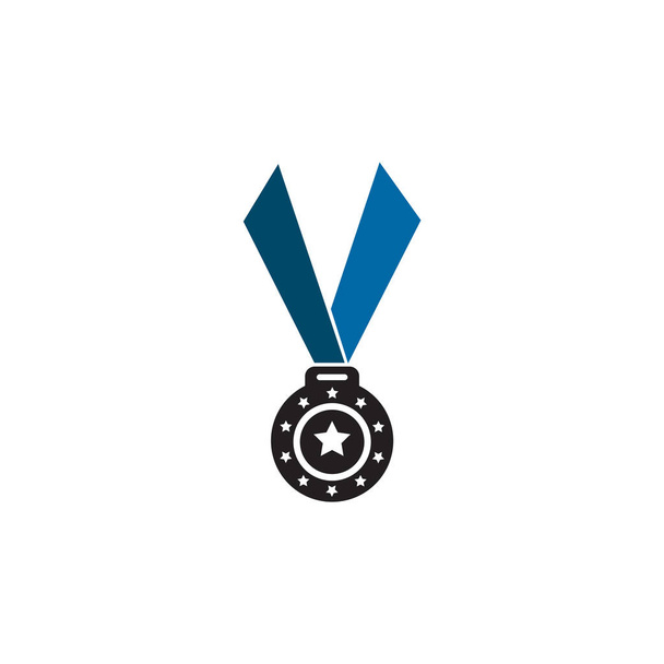 Medaille pictogram logo ontwerp vector template - Vector, afbeelding