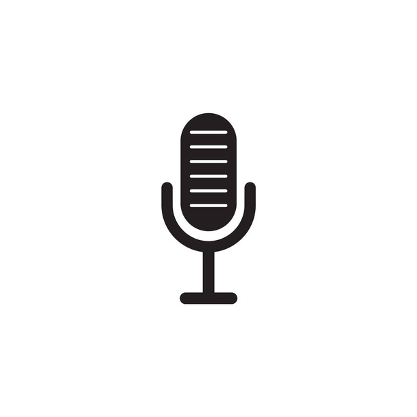 Mikrofon logó tervezési vektor sablonja - Vektor, kép
