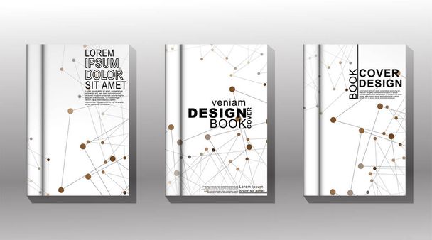 Мінімалістичний дизайн обкладинки книги з пов'язаними колами та лініями. векторний дизайн
 - Вектор, зображення