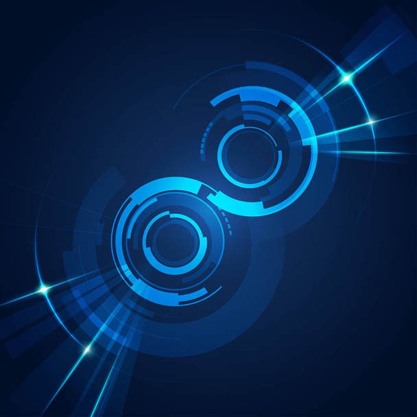 abstract futuristic background, concept of technological eye - Vector, Image