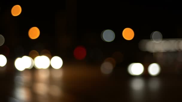  Traffic Cars Bokeh Lights At Night - Footage, Video