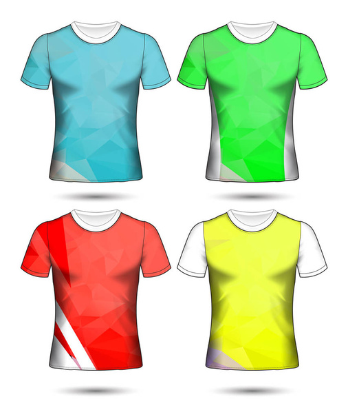  plantillas camiseta colección geométrica abstracta de diferentes co
 - Vector, Imagen