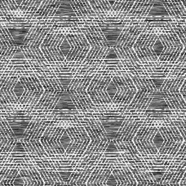 Grunge Hexagon Gray Marl Heather Płynny wzór - Wektor, obraz