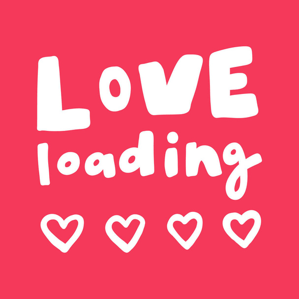 J'adore charger. Sticker Saint Valentin pour le contenu des médias sociaux sur l'amour. illustration vectorielle dessinée à la main
.  - Vecteur, image