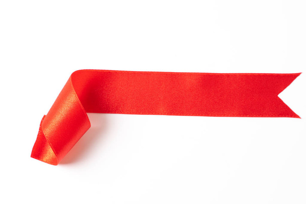 Red banners ribbons label on white  - 写真・画像