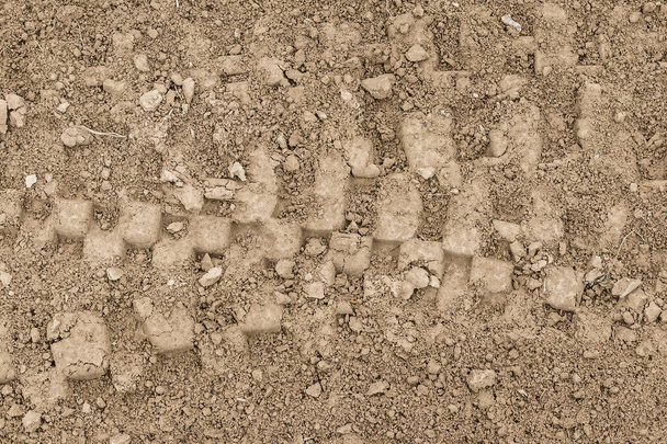 Texture delle tracce di pneumatici su terreno asciutto
. - Foto, immagini