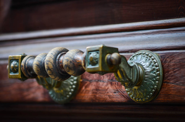ancient doors close up within the historical streets of Rome - 写真・画像