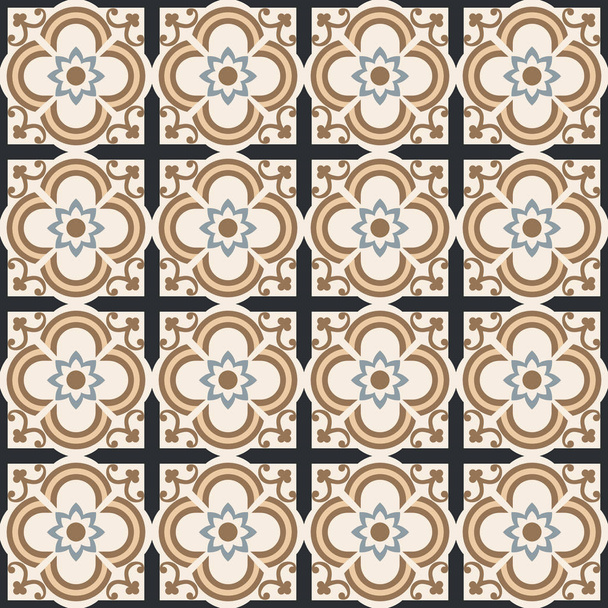 Krásné květinové bezešvé mozaiky vzor - Vektor, obrázek