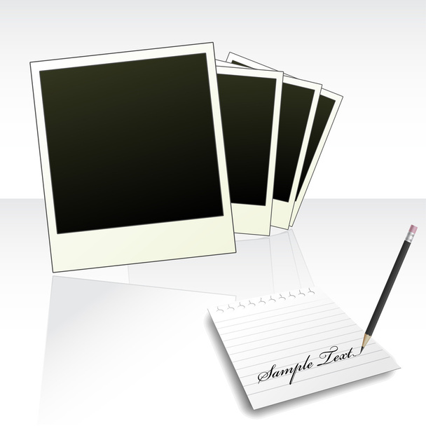 Blank photograph papers with space for your memories text - Vector, Image