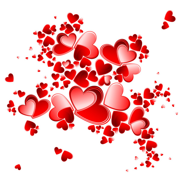 Sevgililer günü kalp yaprakları çiçek - Vektör, Görsel