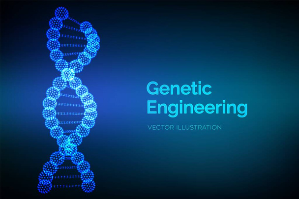 Последовательность. Молекулы вифрейма структурируют сетку ДНК. Редактируемый шаблон кода ДНК. Концепция науки и техники. Векторная иллюстрация
. - Вектор,изображение