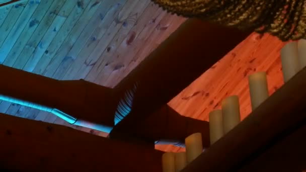 Színes villogó lámpák diszkó celling - Felvétel, videó