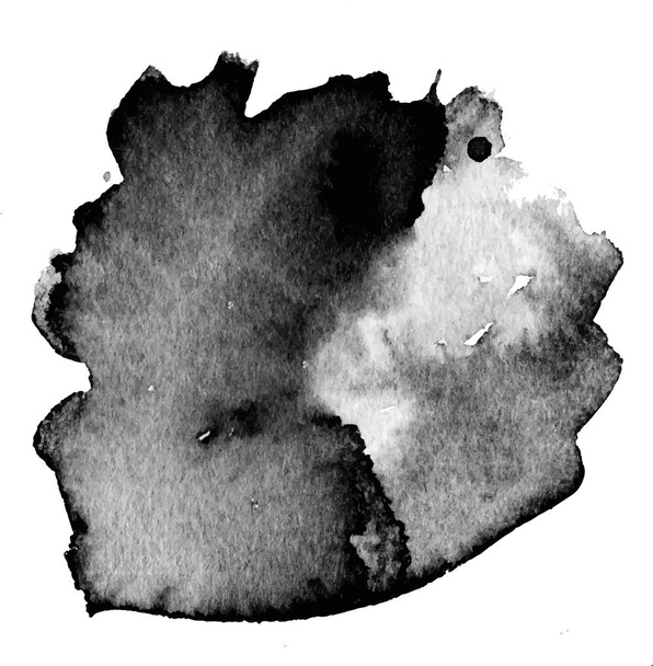 zwarte aquarel vlek - Vector, afbeelding