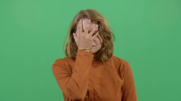 Frustratie gebaar gedemonstreerd door een vrouw - Video
