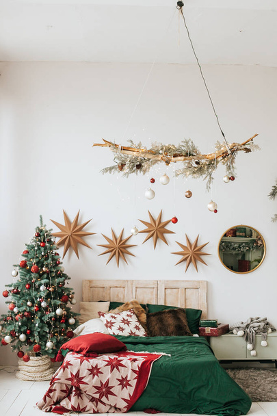 Bedroom decoration for Christmas - Photo, image