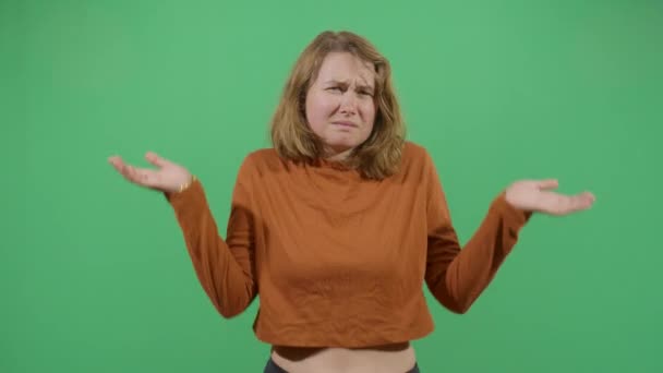Mujer haciendo expresión de confusión
 - Imágenes, Vídeo