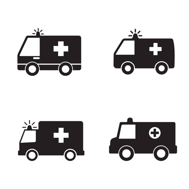 Ambulance icoon, Vector Illustratie op de witte achtergrond. - Vector, afbeelding
