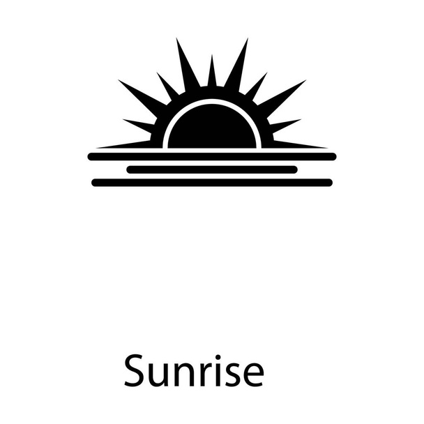 Design vettoriale solido dell'alba, icona del simbolo del mattino
 - Vettoriali, immagini