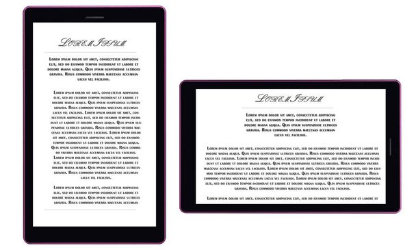 Két tabletta makett üres képernyőkkel. Reszponzív képernyők a mobil weboldal tervezésének megjelenítéséhez - Fotó, kép
