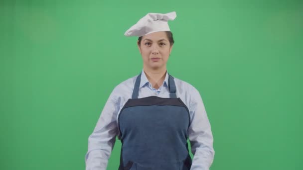 Grappige vrouw Chef met een pot - Video